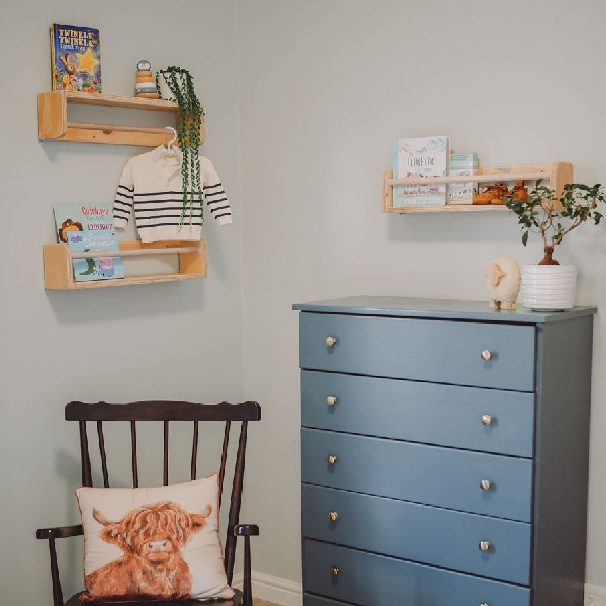 Bookshelf Set of 3 - Wall-Mounted