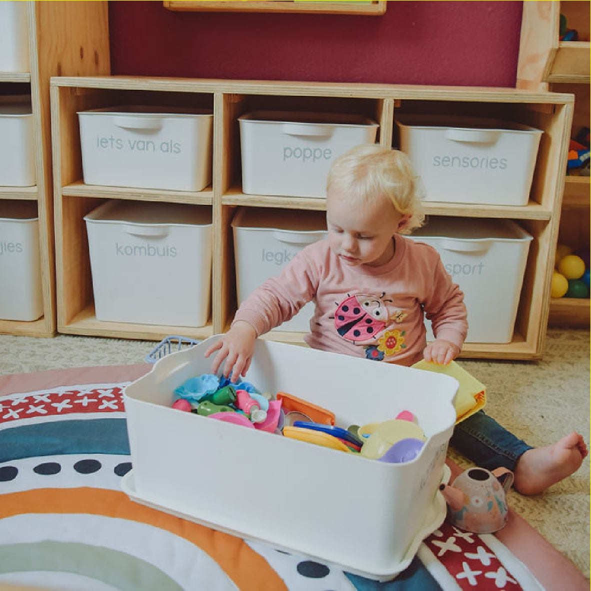 Storage / Sensory Bins for kids - Montesori